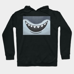 Great White Shark Open Mouth Smile Mask! Hoodie